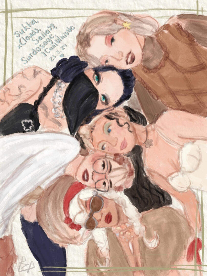 sukka, xClouds, Salla99, Surdosage, ICantWhistle - simple colours; sketchbook brushes; Jigsaw Puzzle club anniversary prize (2024)