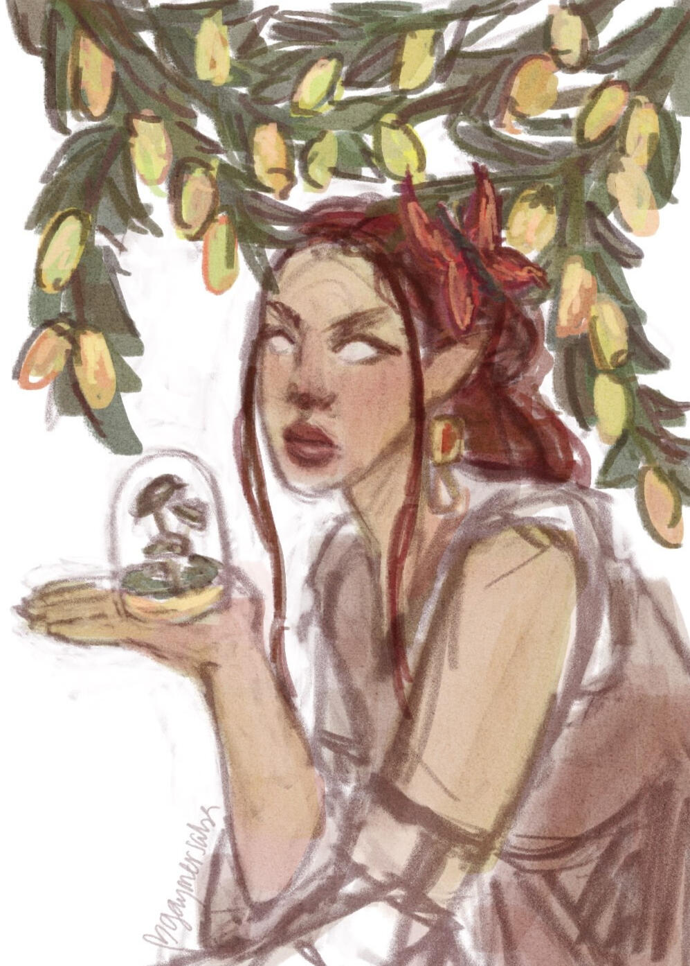 fairytale idea - portrait(ish) w some simple colours (june 2025)