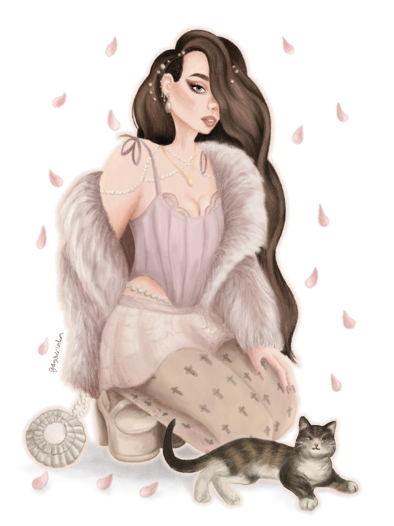 Teewie - full body, full colour; sketchbook pencils (2024)